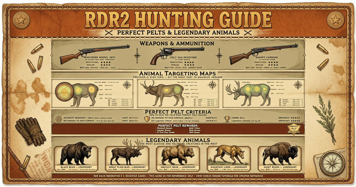RDR2 Hunting Guide: Perfect Pelts & Legendary Animals