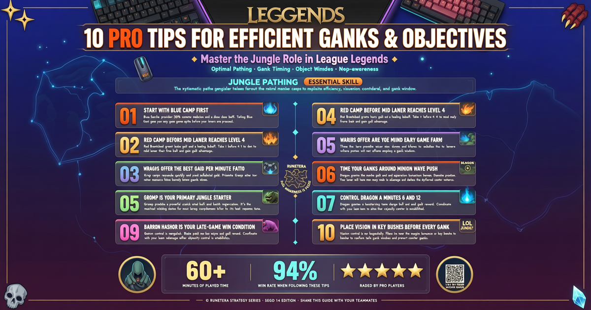 LoL Jungle Pathing: 10 Pro Tips for Efficient Ganks and Objectives