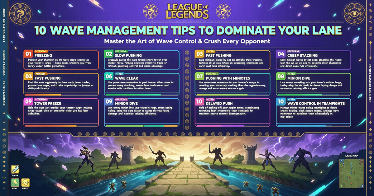 League of Legends: 10 Wave Management Tips to Dominate Your Lane