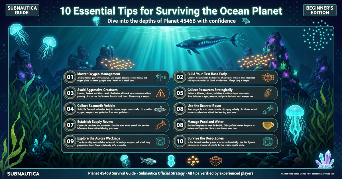 Subnautica: 10 Essential Tips for Surviving the Ocean Planet